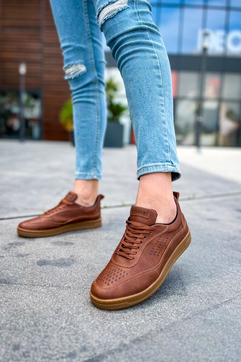 Ανδρικά ταμπά Sneakers δερματίνη με κορδόνια CH157T φωτογραφία
